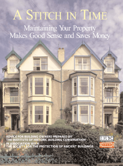 A Stitch In Time - The Institute of Historic Building Conservation