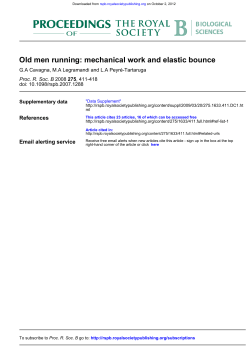 Old men running: mechanical work and elastic bounce
