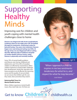 Supporting Healthy Minds - Children`s Health Foundation