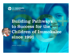2012 Annual Report - The Immokalee Foundation