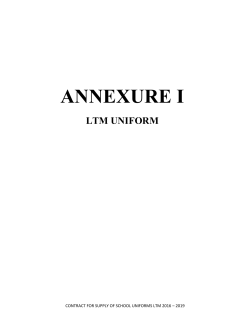 CONTRACT FOR SUPPLY OF SCHOOL UNIFORMS FOR LTM