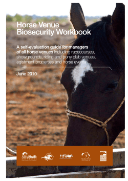 Horse Venue Biosecurity Workbook