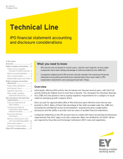 Technical Line: IPO financial statement accounting and