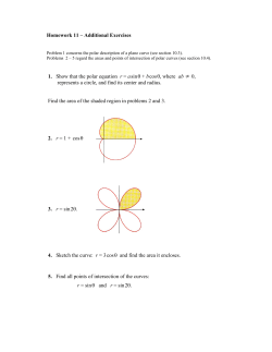 Homework 11 &ndash; Additional Exercises 1. Show that the polar