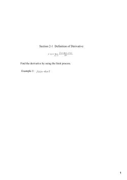 Section 21 Definition of Derivative