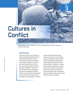 Cultures in Conflict: Springboard Unit 3 Grade