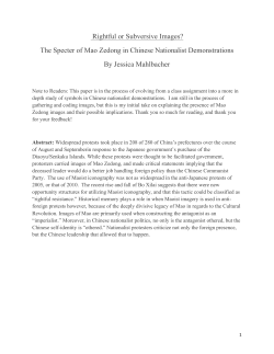 Rightful or Subversive Images? The Specter of Mao Zedong in