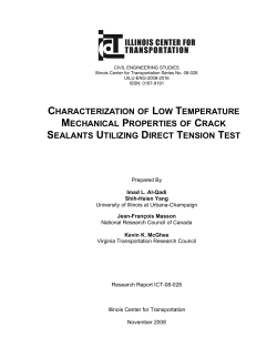 characterization of low temperature mechanical