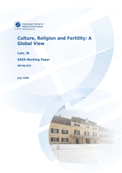 Culture, Religion and Fertility: A Global View