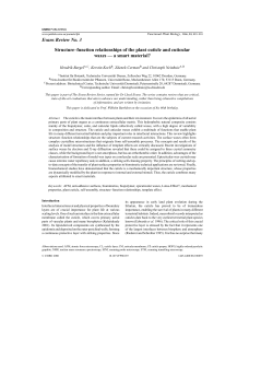 Evans Review No. 3 Structure&ndash;function relationships of the plant