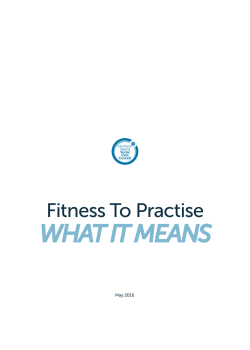 Fitness to Practise - What it means