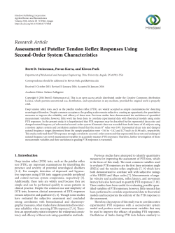 Assessment of Patellar Tendon Reflex Responses Using Second