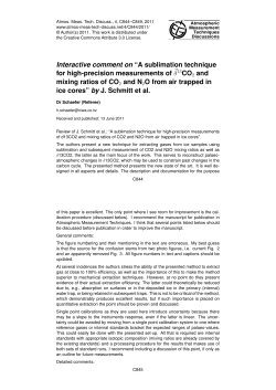 Interactive comment on “A sublimation technique for high