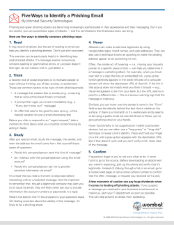 Five Ways to Identify a Phishing Email