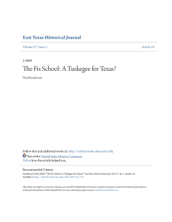 The Fis School: A Tuskegee for Texas?