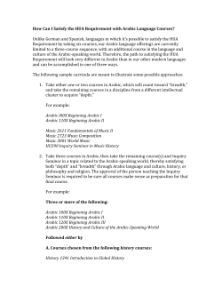 How Can I Satisfy the HUA Requirement with Arabic Language