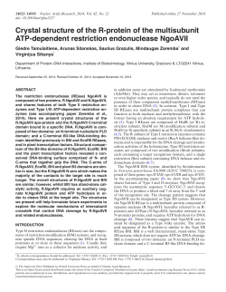 Crystal structure of the R-protein of the multisubunit ATP