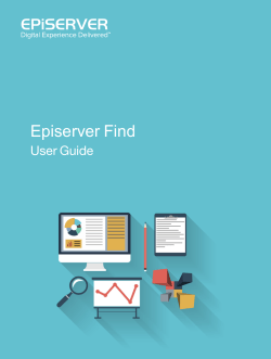 Episerver Find User Guide