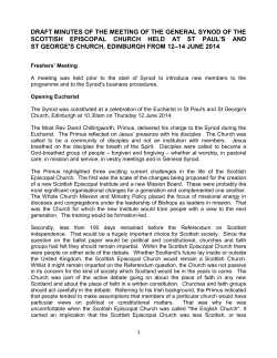 Draft Minutes - The Scottish Episcopal Church