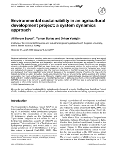 Environmental sustainability in an agricultural development project