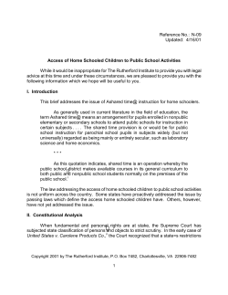 Access of Home School Children to Public School Activities
