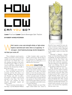 Lower-Proof And Lower-Calorie Beverages Gain