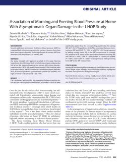Association of Morning and Evening Blood Pressure at Home With