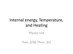 Kinetic energy, Temperature, Pressure and Heating