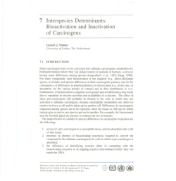 Bioactivation and Inactivation of Carcinogens