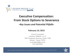Executive Compensation: From Stock Options to Severance