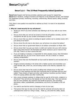 Frequently Asked Questions