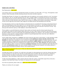 Sample Letter - Robin Hardman Communications