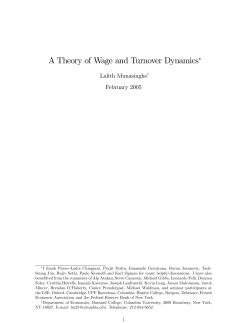 A Theory of Wage and Turnover Dynamics
