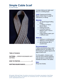 Simple Cable Scarf