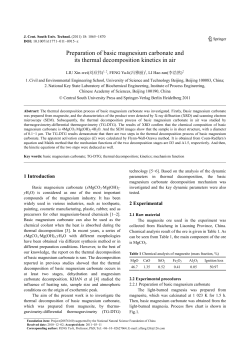 Preparation of basic magnesium carbonate and its thermal