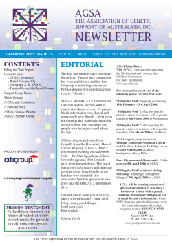 NEWSLETTER - Genetic Alliance Australia