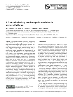 A fault and seismicity based composite simulation in northern