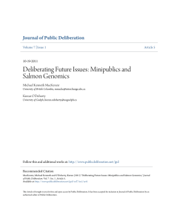 Deliberating Future Issues: Minipublics and Salmon Genomics