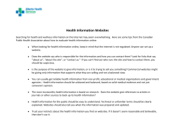Health Information Websites 2011 12