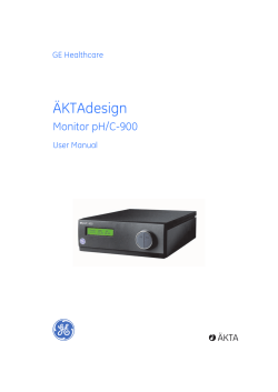 AKTAdesign Monitor pH:C900 Manual