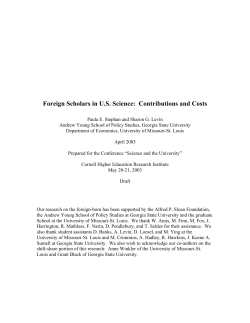 Foreign Scholars in US Science: Contributions and Costs