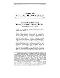 Laboratories - University of Colorado Law Review