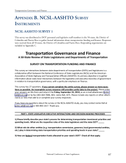 Appendix B. nCSL-AASHTO Survey inSTrumenTS nCSL