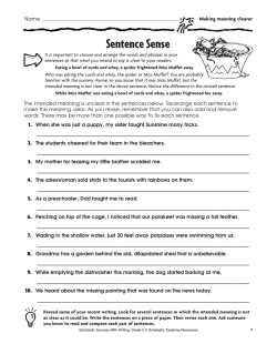 Sentence Sense