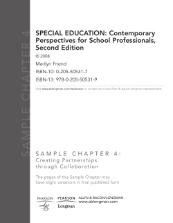 SPECIAL EDUCATION: Contemporary Perspectives for School