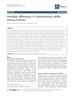 Heritable differences in chemosensory ability among humans