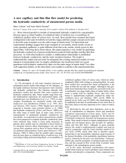 A new capillary and thin film flow model for predicting the hydraulic
