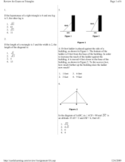 1. If the hypotenuse of a right triangle is 6 and one leg