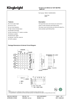 101.6mm (4.0 INCH) 5x7 DOT MATRIX DISPLAY Features