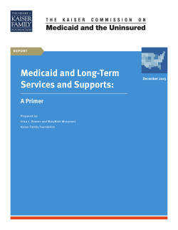 Medicaid and Long-Term Services and Supports: A Primer
